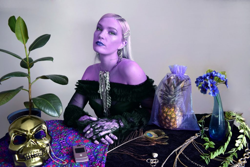 Purple-themed photoshoot by Emma Blake Morsi and Anna Lisa